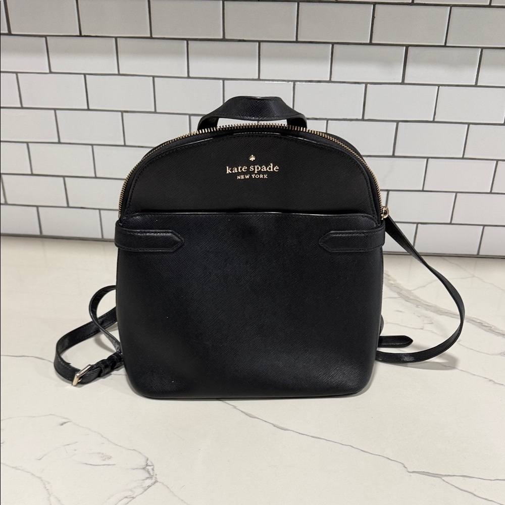 Kate Spade Black Saffiano Leather Backpack